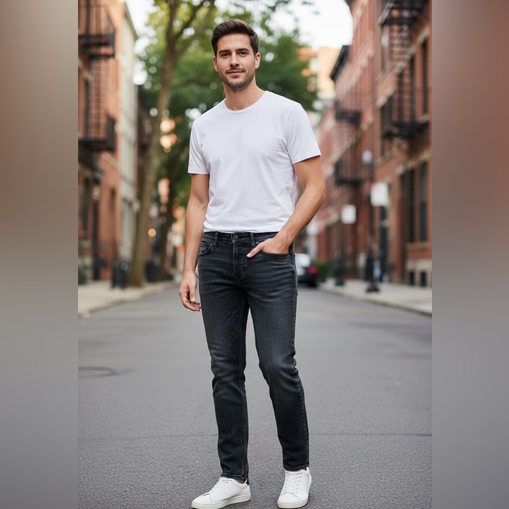 Calvin Klein Jeans Men's Dark Gray Slim Denim